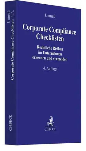 Umnuß |  Corporate Compliance - Checklisten - Vorauflage, kann leichte Gebrauchsspuren aufweisen. Sonderangebot ohne Rückgaberecht. Nur so lange der Vorrat reicht. | Buch |  Sack Fachmedien