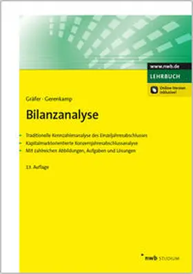 Gräfer / Gerenkamp |  Bilanzanalyse - Mängelexemplar, kann leichte Gebrauchsspuren aufweisen. Sonderangebot ohne Rückgaberecht. Nur so lange der Vorrat reicht. | Buch |  Sack Fachmedien