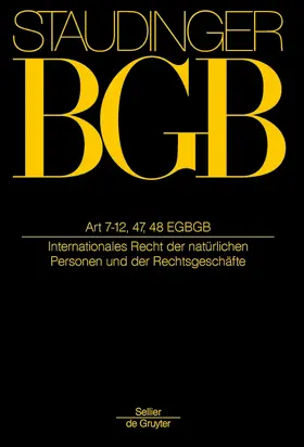 Winkler von Mohrenfels / Hausmann / Mankowski |  Kommentar zum Bürgerlichen Gesetzbuch BGB EGBGB/IPR Art 7-12, 47, 48 - Mängelexemplar, kann leichte Gebrauchsspuren aufweisen. Sonderangebot ohne Rückgaberecht. Nur so lange der Vorrat reicht. | Buch |  Sack Fachmedien