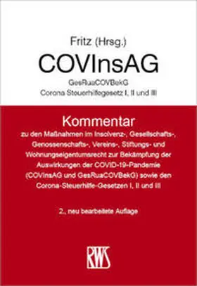 Fritz |  COVInsAG - Vorauflage, kann leichte Gebrauchsspuren aufweisen. Sonderangebot ohne Rückgaberecht. Nur so lange der Vorrat reicht. | Buch |  Sack Fachmedien