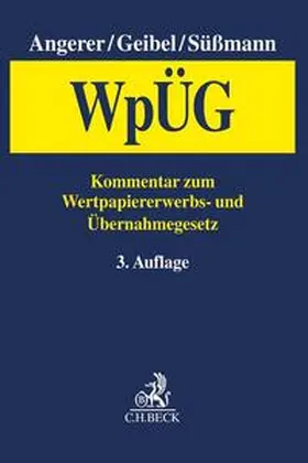 Angerer / Geibel / Süßmann |  WpÜG - Vorauflage, kann leichte Gebrauchsspuren aufweisen. Sonderangebot ohne Rückgaberecht. Nur so lange der Vorrat reicht. | Buch |  Sack Fachmedien