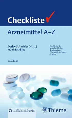Schneider / Richling |  Checkliste Arzneimittel A - Z, 1 Buch, 1 E-Book - Mängelexemplar, kann leichte Gebrauchsspuren aufweisen. Sonderangebot ohne Rückgaberecht. Nur so lange der Vorrat reicht. | Buch |  Sack Fachmedien