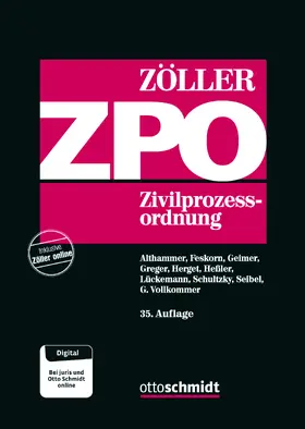 Zöller / Althammer / Feskorn |  Zivilprozessordnung  ZPO inklusive Datenbank-Zugang zu Zöller online für bis zu 3 User - Vorauflage, kann leichte Gebrauchsspuren aufweisen. Sonderangebot ohne Rückgaberecht. Nur so lange der Vorrat reicht. | Buch |  Sack Fachmedien
