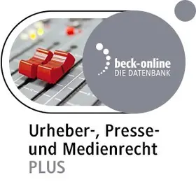 beck-online. Urheber-, Presse- und Medienrecht PLUS | Verlag C. H. Beck GmbH & Co. KG | Datenbank | sack.de