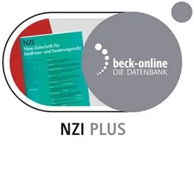  beck-online. NZI PLUS | Datenbank |  Sack Fachmedien