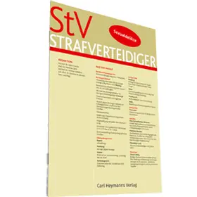  StV - Strafverteidiger | Datenbank |  Sack Fachmedien