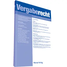  VergabeR - Vergaberecht | Datenbank |  Sack Fachmedien