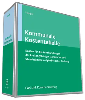 Stengel |  Kommunale Kostentabelle | Datenbank |  Sack Fachmedien