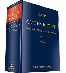 Aktienrecht Band I | Carl Heymanns Verlag | Datenbank | sack.de