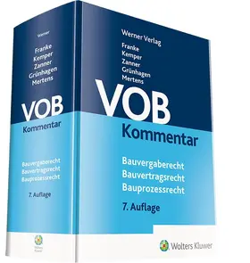 Franke u.a. |  VOB Kommentar | Datenbank |  Sack Fachmedien