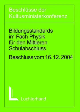 KMK |  Bildungsstandards im Fach Physik für den Mittleren Schulabschluss | Datenbank |  Sack Fachmedien