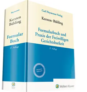 Kersten / Bühling |  Kersten / Bühling, Formularbuch und Praxis der Freiwilligen Gerichtsbarkeit | Datenbank |  Sack Fachmedien