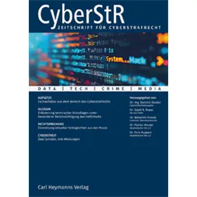 CyberStR - Zeitschrift für Cyberstrafrecht | Datenbank |  Sack Fachmedien