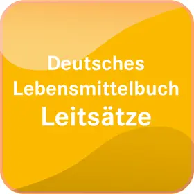  Deutsches Lebensmittelbuch Leitsätze | Datenbank |  Sack Fachmedien