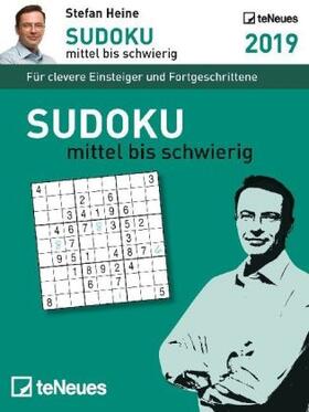 Heine |  Stefan Heine: Sudoku mittel bis schwierig 2019 | Sonstiges |  Sack Fachmedien
