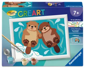 Ravensburger CreArt 12023125 - Verliebte Otter - Malen nach Zahlen für Kinder ab 7 Jahren | Sonstiges | 400-555523125-7 | sack.de