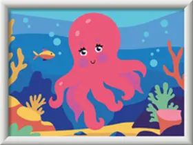 CreArt, Malen nach Zahlen Kinder - Neon Oktopus | Sonstiges | 400-555523128-8 | sack.de