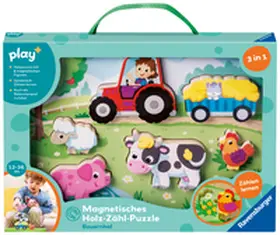  Play+ Magnetisches Holz-Zähl-Puzzle: Bauernhof - ab 12 Monate | Sonstiges |  Sack Fachmedien