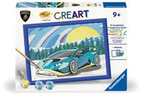  CreArt, Malen nach Zahlen Kinder - Blauer Lamborghini | Sonstiges |  Sack Fachmedien