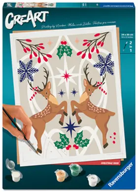  CreArt, Malen nach Zahlen Adults Trend - Weihnachtlicher Hirsch | Sonstiges |  Sack Fachmedien