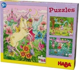 Puzzles Feenzauber 3 x 48 Teile | Sonstiges |  Sack Fachmedien