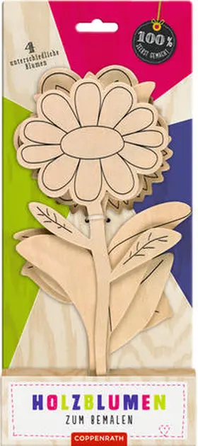  Holzblumen zum Bemalen | Sonstiges |  Sack Fachmedien