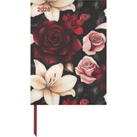 Neumann |  Dark Flowers 2026 - Diary - Buchkalender - Taschenkalender - 16x22 | Buch |  Sack Fachmedien