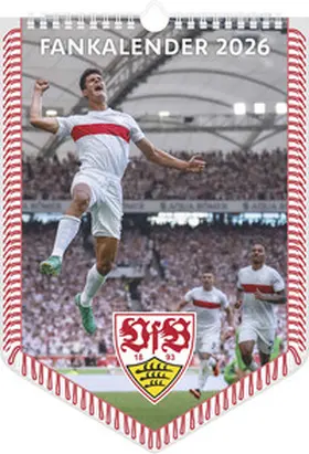 Neumann |  VfB Stuttgart 2026 - Bannerkalender - Fan-Kalender - Fußball-Kalender - 29,7x42 - Sport | Sonstiges |  Sack Fachmedien