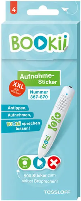 Tessloff Verlag Ragnar Tessloff GmbH & Co.KG |  504 BOOKii® Aufnahme-Sticker neutral Paket 4, Nr. 367-870 | Sonstiges |  Sack Fachmedien