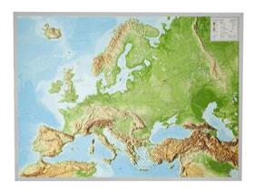 Markgraf / Engelhardt |  Reliefkarte Europa Gross 1 : 8.000.000 mit Aluminium Rahmen | Sonstiges |  Sack Fachmedien