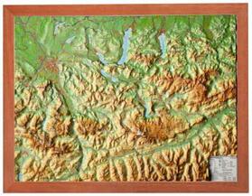 Markgraf / Engelhardt |  Relief Salzkammergut 1:300.000 mit Holzrahmen | Sonstiges |  Sack Fachmedien
