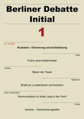  Berliner Debatte Initial 34 (2023) 1 | Sonstiges |  Sack Fachmedien