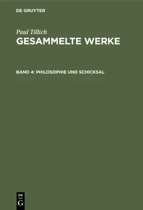 Albrecht / Tillich |  Philosophie und Schicksal | eBook | Sack Fachmedien