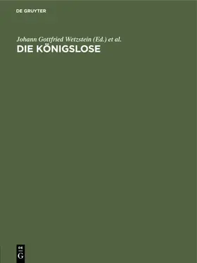 Wetzstein / Weil |  Die Königslose | eBook | Sack Fachmedien