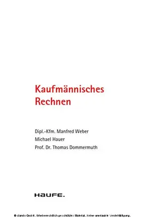 Dommermuth / Hauer / Weber |  Kaufmännisch Rechnen | eBook | Sack Fachmedien