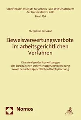 Simokat |  Beweisverwertungsverbote im arbeitsgerichtlichen Verfahren | eBook | Sack Fachmedien