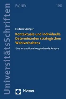 Springer |  Kontextuale und individuelle Determinanten strategischen Wahlverhaltens | eBook | Sack Fachmedien