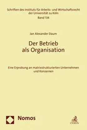 Daum |  Der Betrieb als Organisation | eBook | Sack Fachmedien