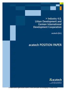 acatech / Strauß |  Industry 4.0, Urban Development and German International Development Cooperation | eBook | Sack Fachmedien