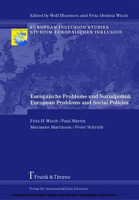 Martin / Wisch / Martinson |  Europäische Probleme und Sozialpolitik / European problems and Social Policies | eBook | Sack Fachmedien
