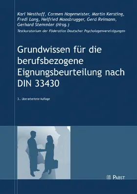 Westhoff / Hagemeister |  Grundwissen für die berufsbezogene Eignungsbeurteilung nach DIN 33430 | eBook | Sack Fachmedien