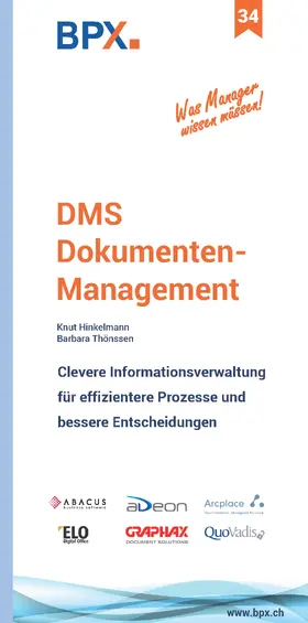 Hinkelmann / BPX |  DMS Dokumenten-Management | eBook | Sack Fachmedien
