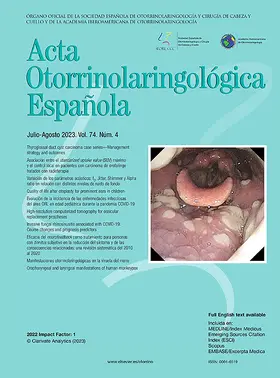  Acta Otorrinolaringologica Espanola | Zeitschrift |  Sack Fachmedien