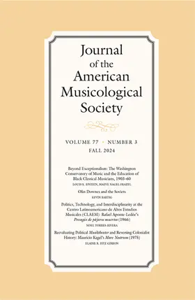  Journal of the American Musicological Society | Zeitschrift |  Sack Fachmedien