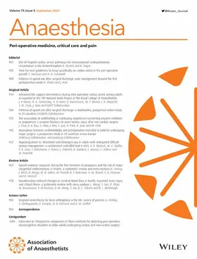 Anaesthesia | John Wiley & Sons | Zeitschrift | sack.de