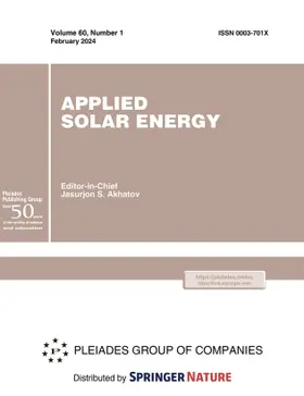 Applied Solar Energy | Pleiades Publishing | Zeitschrift | sack.de