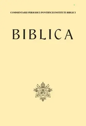  Biblica | Zeitschrift |  Sack Fachmedien