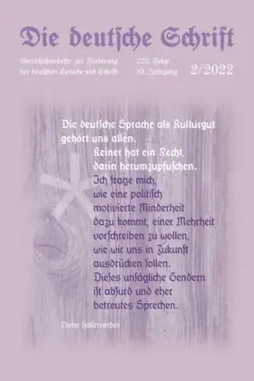  Die deutsche Schrift | Zeitschrift |  Sack Fachmedien