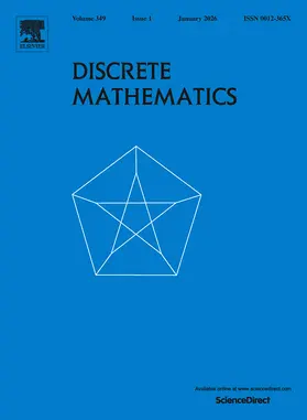 Editor-in-Chief: Douglas B. West |  Discrete Mathematics | Zeitschrift |  Sack Fachmedien