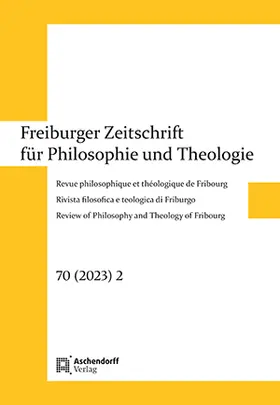Herausgeber und verantwortliche Schriftleitung: Prof. Dr. Johannes Brantschen, Prof. Dr. Ruedi Imbach, Prof. Dr. Guido Vergauwen |  Freiburger Zeitschrift für Philosophie und Theologie | Zeitschrift |  Sack Fachmedien